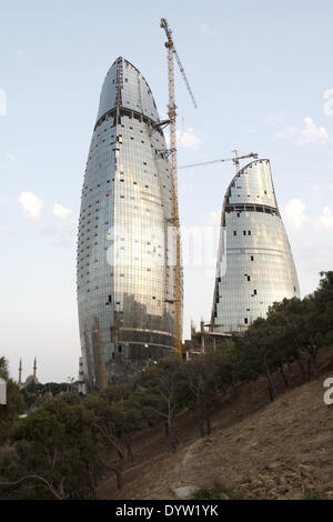 Flame Towers Baku, Autumn 2011 Stock Photo