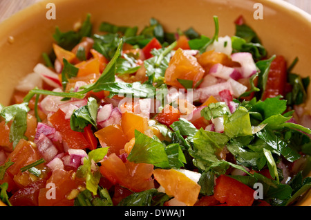 Pico de gallo - In Mexican cuisine.also called salsa fresca Stock Photo