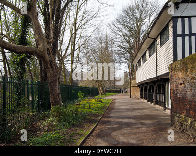 View of the original Queen Elizabeth grammar school now a masonic lodge in Faversham Stock Photo