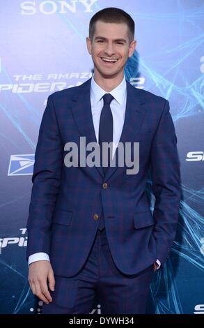 Andrew Garfield at arrivals for THE AMAZING SPIDER-MAN 2, Ziegfeld Theatre, New York, NY April 24, 2014. Photo By: Kristin Callahan/Everett Collection Stock Photo