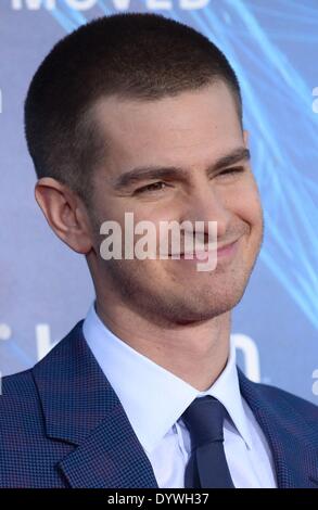 Andrew Garfield at arrivals for THE AMAZING SPIDER-MAN 2, Ziegfeld Theatre, New York, NY April 24, 2014. Photo By: Kristin Callahan/Everett Collection Stock Photo