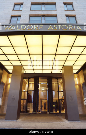 Berlin, Germany, the entrance of the Waldorf Astoria Hotel Stock Photo