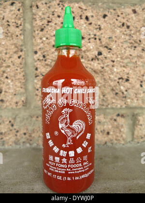 Aliso Viejo, California, USA. 25th Apr, 2014. Huy Fong Foods Sriracha plant in Irwindale that produces the popular Sriracha hot sauce has 90 days to contain its fumes after a decision by a California city council to label it a public nuisance. The Irwindale City Council's resolution enables officials to make changes if the smells continue after the factory's deadline has past. The factory had been working with the South Coast Air Quality Management District on the filtration system since complaints from residents first happened. Irwindale residents, east of Los Angeles, sued Huy Fong Foods al Stock Photo