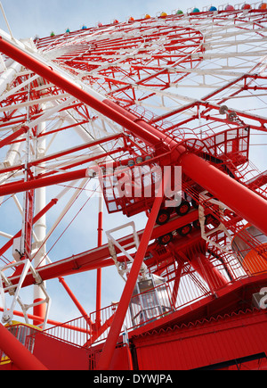 Giant Sky Wheel abstract photo of observation wheel structure in Odaiba, Tokyo, Japan. Stock Photo