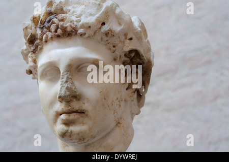 Head of a Heracles statue. Roman sculpture after an original of the ...