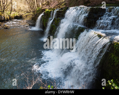 Sgwd y Pannwr falls on the Afon Mellte, in Brecon Beacons National Park waterfalls country Stock Photo