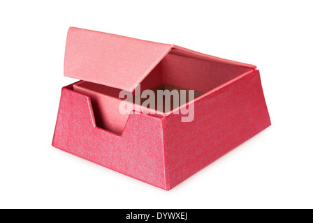 Pink opened gift box on a white background Stock Photo