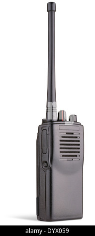 two-way radio on white background clipping path Stock Photo