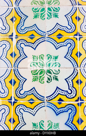 Lisbon, Portugal. Detail of typical Portuguese ceramic tiles. Stock Photo