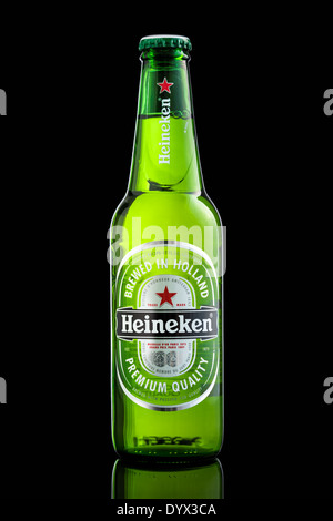 USA imported Heineken beer bottle Stock Photo
