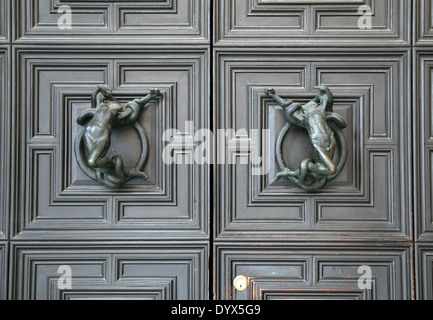 Door knob with female and male figures Stock Photo - Alamy