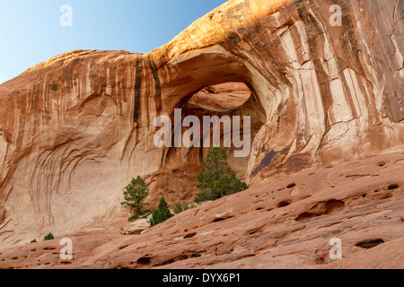 Bowtie Arch, Bootlegger Canyon, near Moab, Utah USA Stock Photo