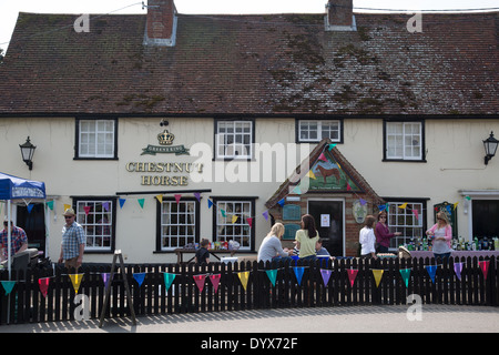 The Chestnut Horse Inn Great Finborough Stock Photo