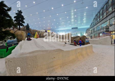 Indoor Ski Dubai resort in the Mall of Emirates, Dubai, United Arab Emirates, UAE. Stock Photo