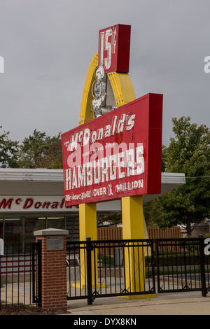 The first McDonalds hamburger restaurant now a museum in Des Plaines, Illinois, USA Stock Photo