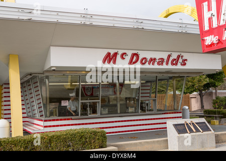 The first McDonalds hamburger restaurant now a museum in Des Plaines, Illinois, USA Stock Photo