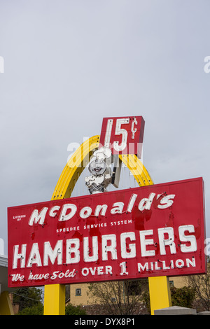 The first McDonalds hamburger restaurant now a museum in Des Plaines, Illinois, USA Stock Photo