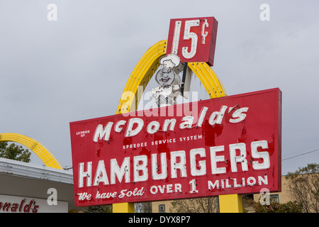 The first McDonalds hamburger restaurant now a museum in Des Plaines, Illinois, USA Stock Photo