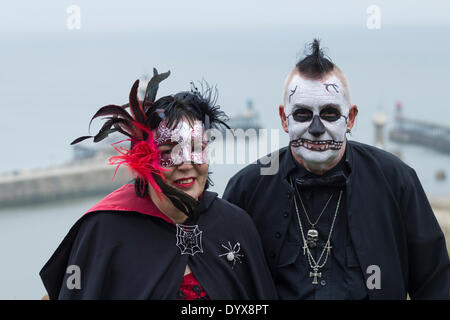 Whitby Goth Weekend, April, 2014. Whitby, North Yorkshire, England. UK Stock Photo