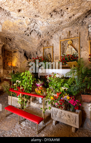 Church of the Virgin of the Rock, Santisima Virgen de la Pena, Mijas, Malaga Province, Costa del Sol, Spain, Europe. Stock Photo