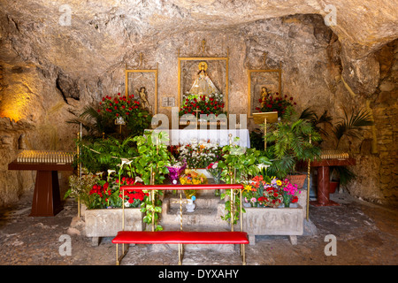 Church of the Virgin of the Rock, Santisima Virgen de la Pena, Mijas, Malaga Province, Costa del Sol, Spain, Europe. Stock Photo