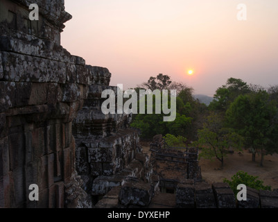 Sunset from Phnom Bakheng, Siem Reap, Cambodia Stock Photo