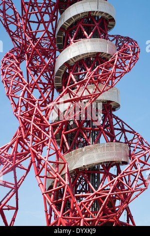 Orbit sculpture by Anish Kapoor's at Queen Elizabeth Olympic Park in Stratford London United Kingdom Stock Photo