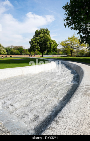 Princess Diana memorial fountain in Hyde Park London United Kingdom Stock Photo