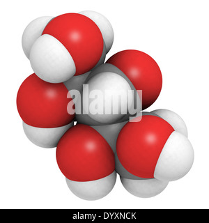 Xylitol sugar substitute sweetener molecule Stock Photo