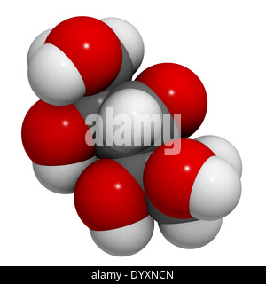 Xylitol sugar substitute sweetener molecule Stock Photo