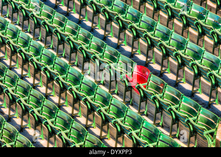 The lone 'Red Seat' in right field in Fenway Park, the landing place for the longest home run in park history by Ted Williams.