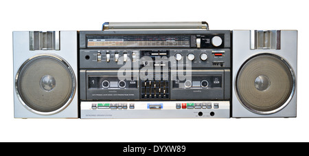 Cassette tape player - isolated on white background Stock Photo