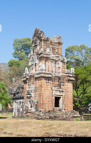 Prasat Suor Prat towers, Angkor Thom, Cambodia Stock Photo