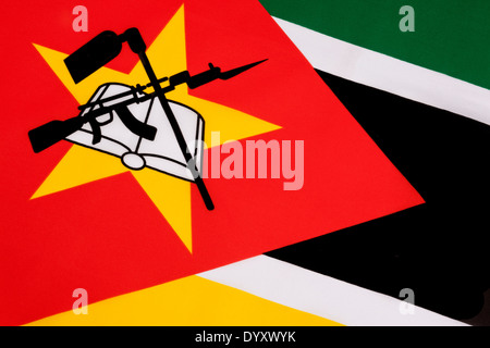 The flag of Mozambique Stock Photo