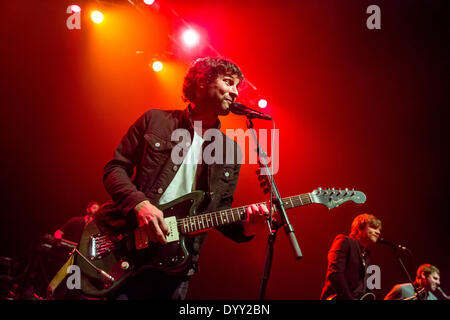 Detroit, Michigan, USA. 27th Apr, 2014. SAM ROBERTS of THE SAM ROBERTS BAND performing on the 2014 US Tour in support of the upcoming studio release ''Lo-Fantasy at The Fillmore in Detroit, MI on April 26th 2014 © Marc Nader/ZUMA Wire/ZUMAPRESS.com/Alamy Live News Stock Photo