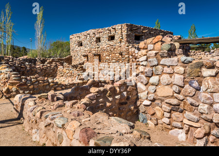 Besh-Ba-Gowah Archaeological Park, a partially reconstructed 14th century Salado Indian pueblo ruin, in Globe, Arizona, USA Stock Photo