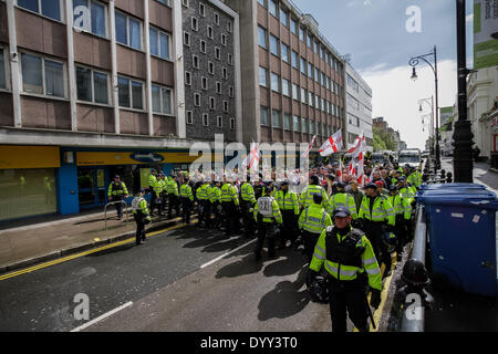 Brighton, UK. 27th Apr, 2014. St.George’s Day March For England in Brighton 2014 Credit:  Guy Corbishley/Alamy Live News Stock Photo