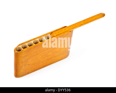 Vintage handmade wooden Cheroot case from Cuba Stock Photo