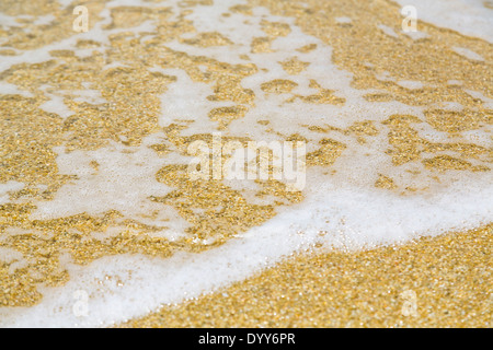 close up of moving little bubbles at the ocean. Stock Photo