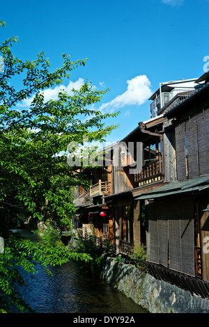 Shirakawa-minami-dori, One of the most beautiful and at the same time the most typical Japanese places Stock Photo