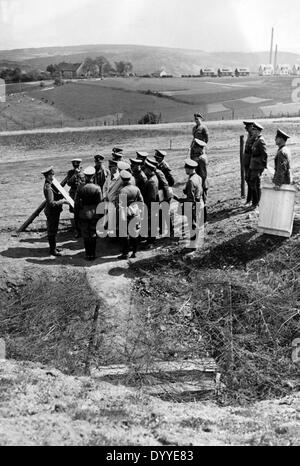 Adolf Hitler with other Wehrmacht officers at the Siegfried Line, 1939 Stock Photo