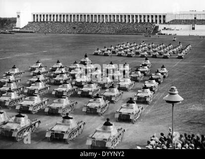 Panzer parade at the Nuremberg Rally, 1936 Stock Photo