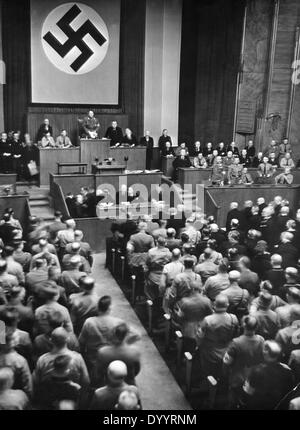 Opening session of the new Reichstag, 1933 Stock Photo