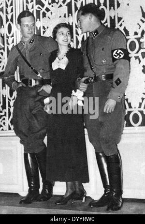Prince Hubertus, Princess Cecilie and Prince Friedrich of Prussia, 1933 Stock Photo