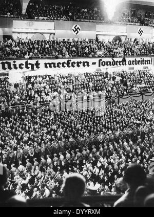 Speech of Josef Goebbels in the Berlin Sportpalast, 1933 Stock Photo