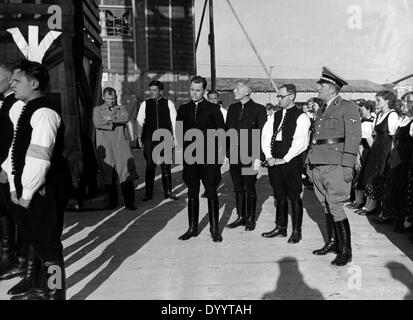 Folcloric evening in the resettlement camp, 1940 Stock Photo