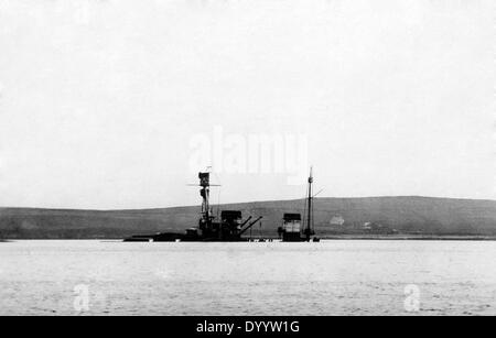 Scuttling of the SMS Hindenburg in Scapa Flow, 1919 Stock Photo