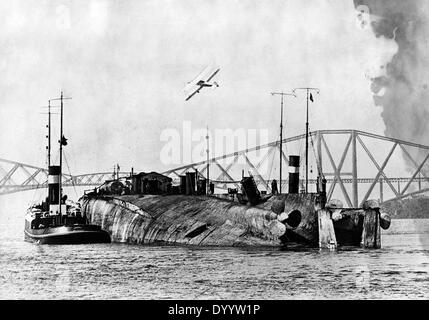 Salving of the German war fleet in Scapa Flow Stock Photo