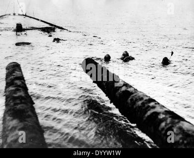 Raising of the SMS Hindenburg in Scapa Flow, 1930 Stock Photo