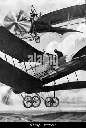 Aerial combat in World War One, 1914-1918 Stock Photo